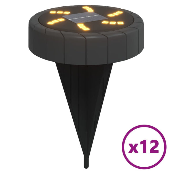 Solar Bodenleuchten Warmweiß, 12er Set