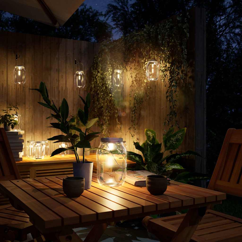 Solarleuchten Einmachglas Design Warmweiß 12er Set