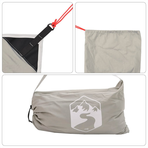 Strand-Schattenzelt Grau mit Sandsäcken