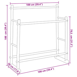 Bambus Kleiderständer 100x30x100 cm