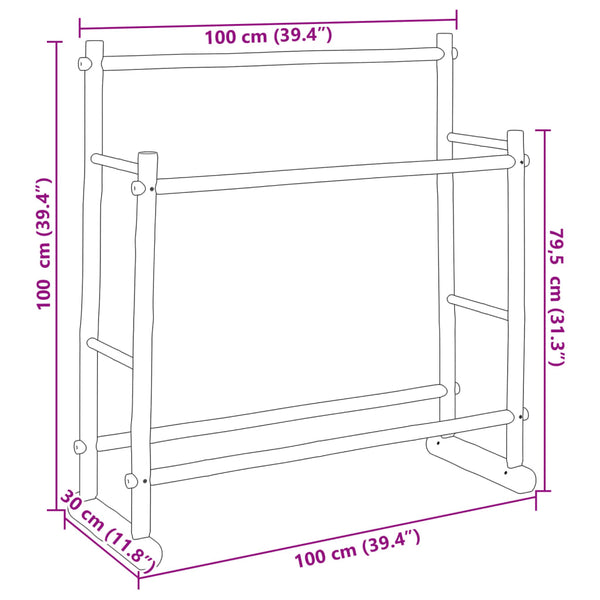 Bambus Kleiderständer 100x30x100 cm
