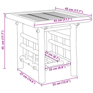 Bambus Beistelltisch 45x45 cm