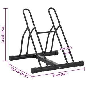 vidaXL Support à vélos autoportant pour 2 vélos Acier