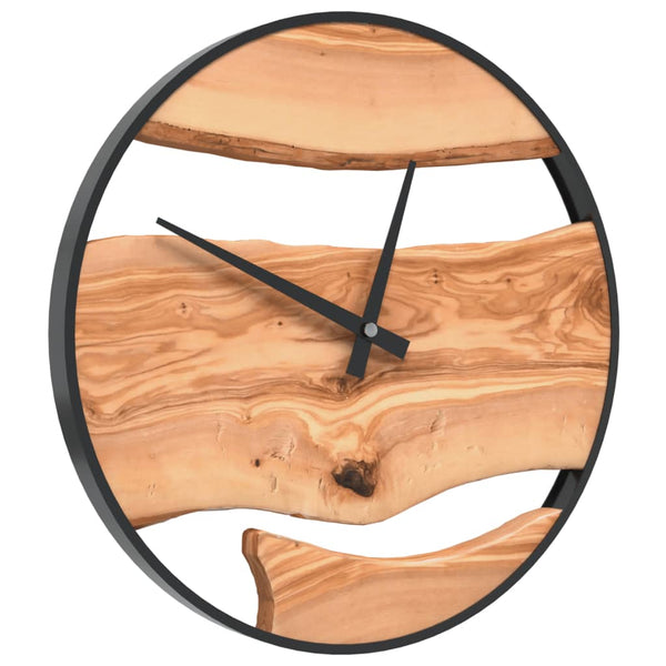 Wanduhr Braun Ø35 cm Eisen/Olivenholz