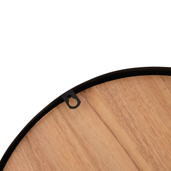 Braune Wanduhr Ø39cm aus Eisen und Holz