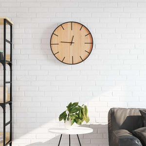 Braune Wanduhr Ø39cm aus Eisen und Holz