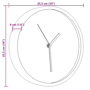Rosa Wanduhr Ø25,5 cm