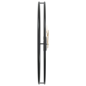 Schwarze Wanduhr Eisen Ø50cm
