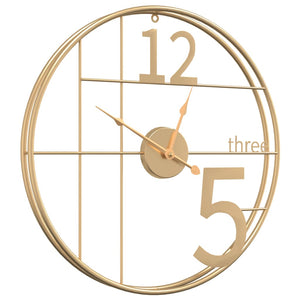 vidaXL Horloge murale dorée Ø 50 cm en fer