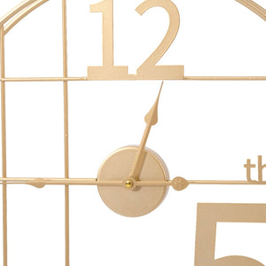 vidaXL Horloge murale dorée Ø 50 cm en fer