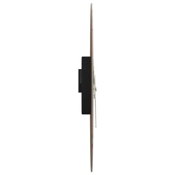 Leuchtende Wanduhr, Braun, Ø30cm