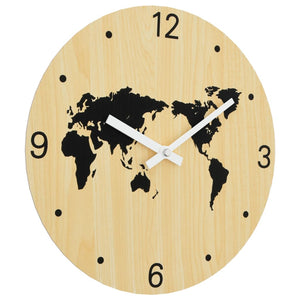 Gelb-Schwarze Wanduhr Ø30cm