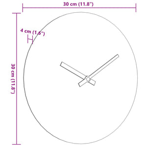 Gelb-Schwarze Wanduhr Ø30cm