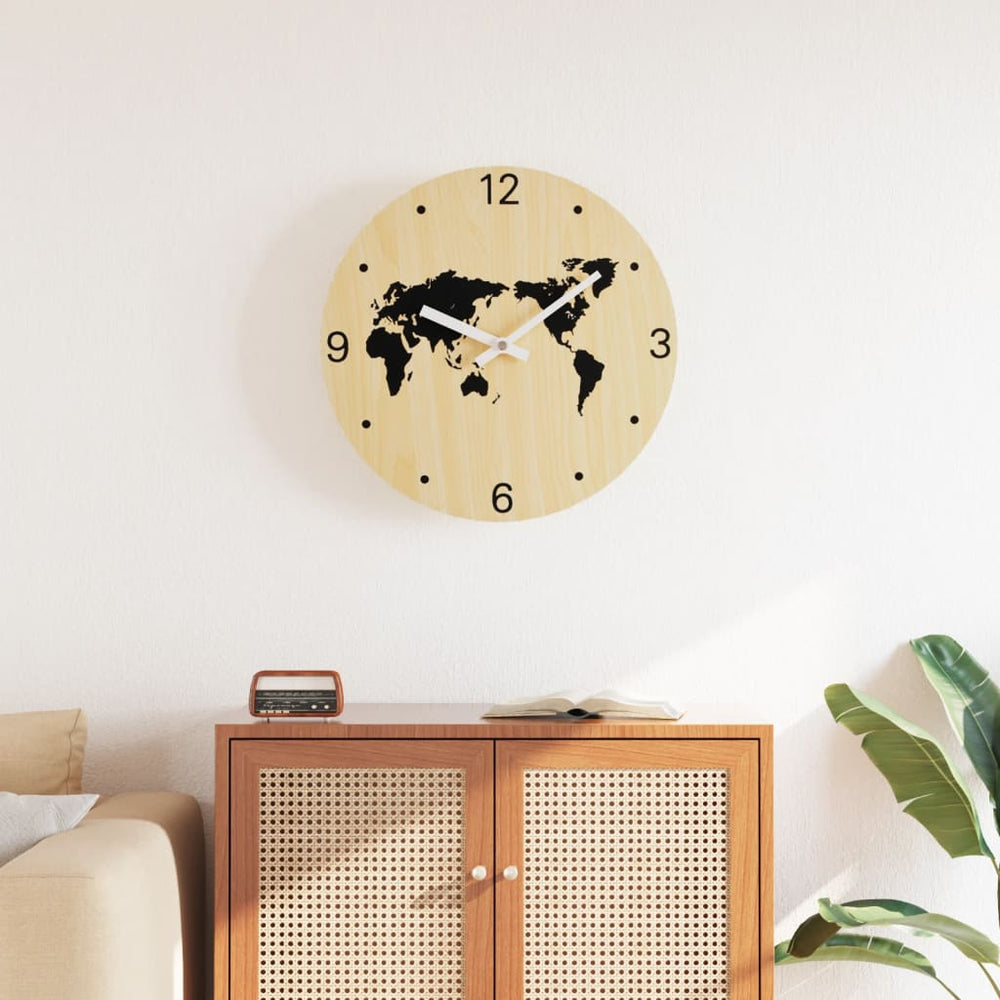 Gelb-Schwarze Wanduhr Ø30cm