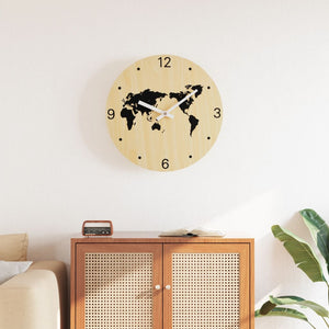 Gelb-Schwarze Wanduhr Ø30cm