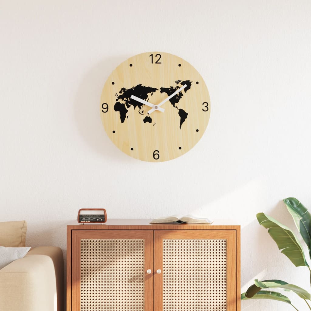 Gelb-Schwarze Wanduhr Ø30cm