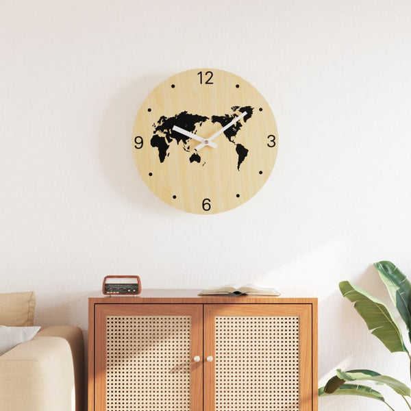 Gelb-Schwarze Wanduhr Ø30cm