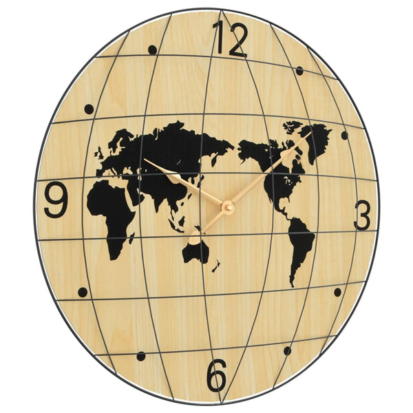Gelb-Schwarze Wanduhr Ø50cm