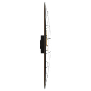 Gelb-Schwarze Wanduhr Ø50cm