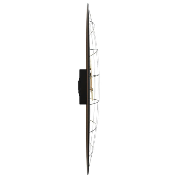 Gelb-Schwarze Wanduhr Ø50cm