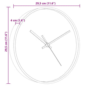 Goldene Wanduhr Blau Ø29,5cm