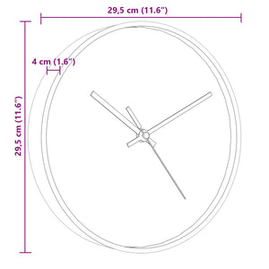 Goldene Wanduhr, 29,5 cm