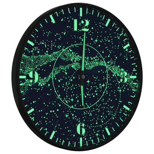 Leuchtende Wanduhr Blau Ø30cm