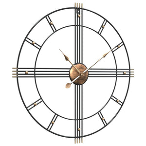 Schwarze Wanduhr Eisen Ø60cm