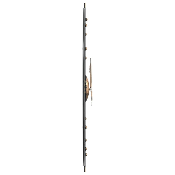 Schwarze Wanduhr Eisen Ø60cm
