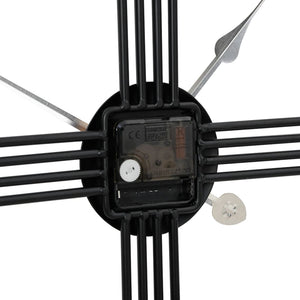 Schwarze Wanduhr Eisen Ø60cm