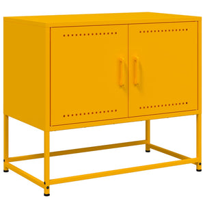Senfgelber TV-Schrank aus Stahl, 68,5 cm
