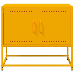 Senfgelber TV-Schrank aus Stahl, 68,5 cm