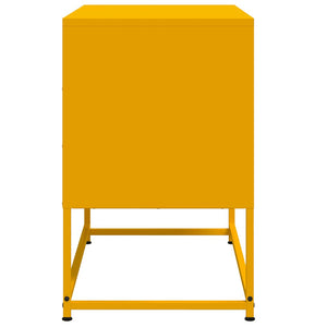 Senfgelber TV-Schrank aus Stahl, 68,5 cm
