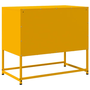 Senfgelber TV-Schrank aus Stahl, 68,5 cm