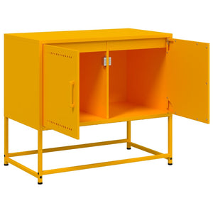 Senfgelber TV-Schrank aus Stahl, 68,5 cm