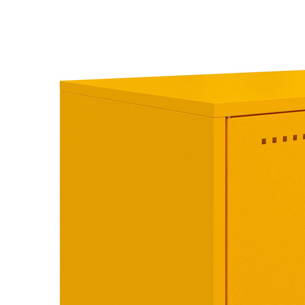 Senfgelber TV-Schrank aus Stahl, 68,5 cm