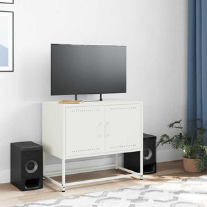 Weißer TV-Schrank aus Stahl, 68,5 cm