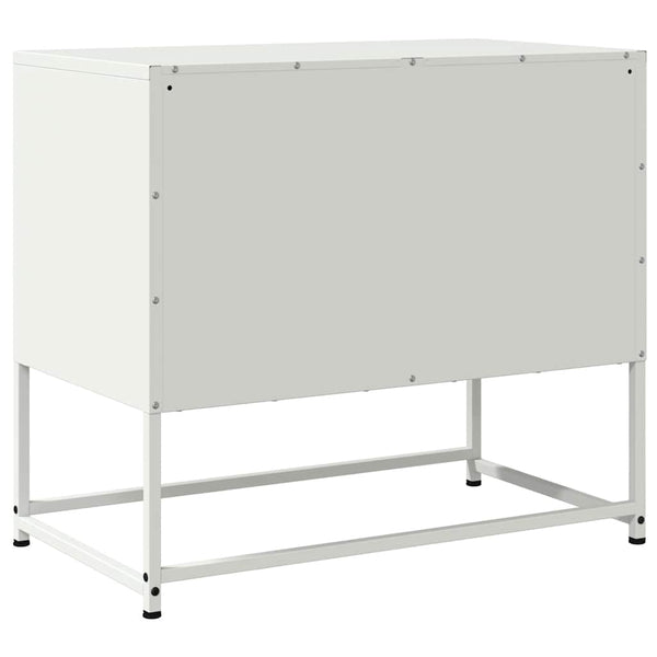 Weißer TV-Schrank aus Stahl, 68,5 cm