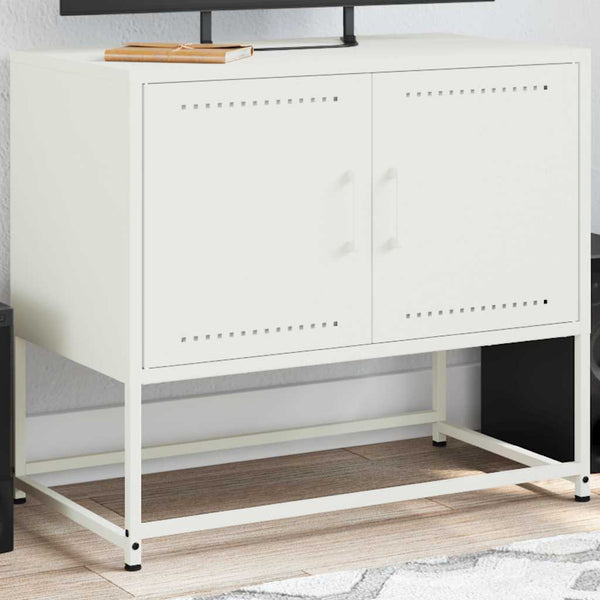 Weißer TV-Schrank aus Stahl, 68,5 cm