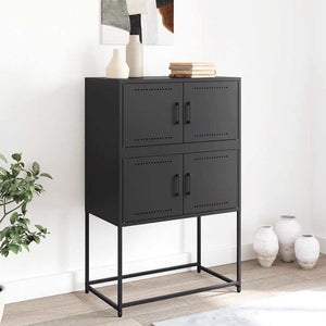 Schwarzes Stahl Sideboard 68,5x107 cm