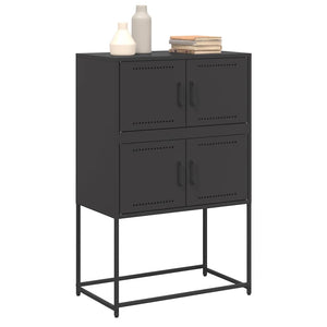 Schwarzes Stahl Sideboard 68,5x107 cm