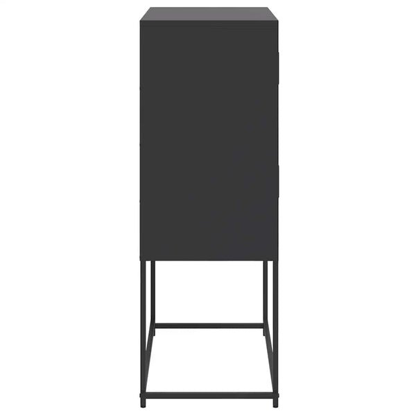 Schwarzes Stahl Sideboard 68,5x107 cm