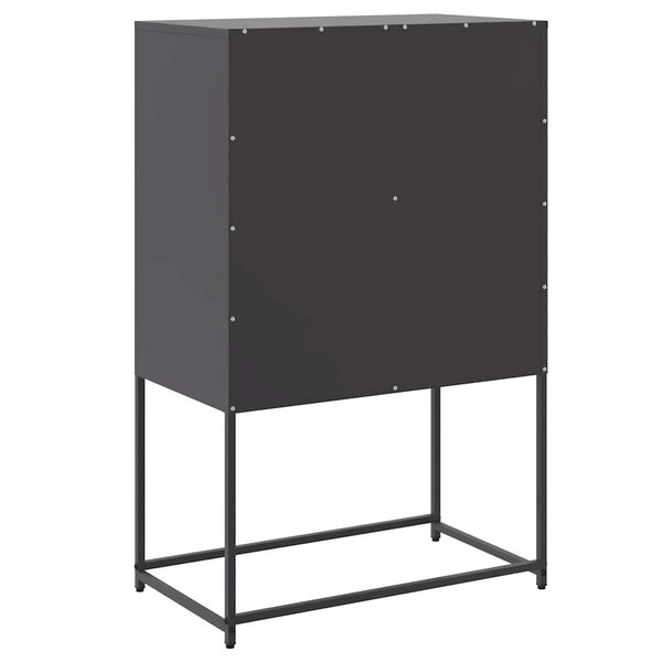 Schwarzes Stahl Sideboard 68,5x107 cm