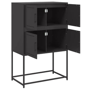 Schwarzes Stahl Sideboard 68,5x107 cm