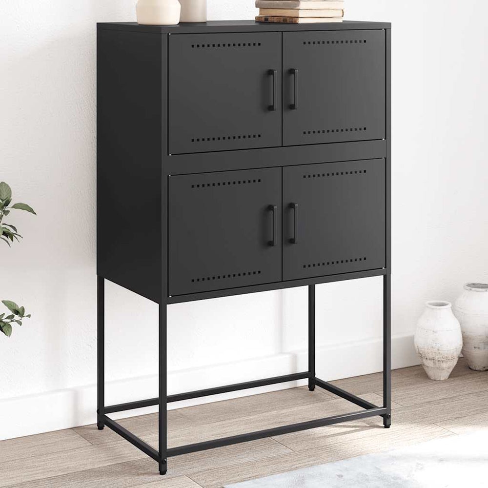Schwarzes Stahl Sideboard 68,5x107 cm