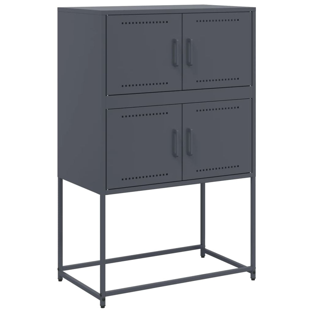 Anthrazitfarbenes Stahl-Sideboard 68,5x38,5x107 cm
