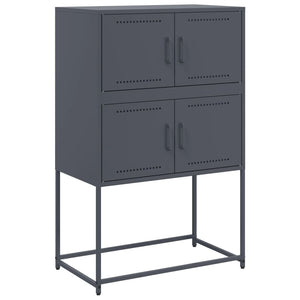 Anthrazitfarbenes Stahl-Sideboard 68,5x38,5x107 cm