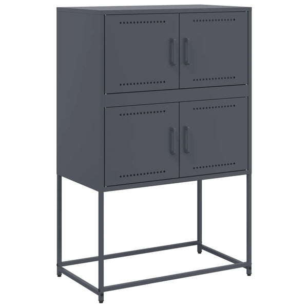 Anthrazitfarbenes Stahl-Sideboard 68,5x38,5x107 cm