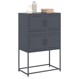 Anthrazitfarbenes Stahl-Sideboard 68,5x38,5x107 cm