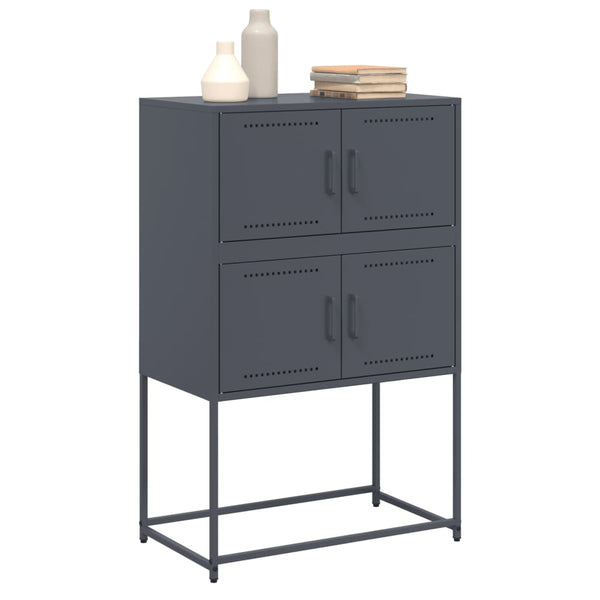 Anthrazitfarbenes Stahl-Sideboard 68,5x38,5x107 cm